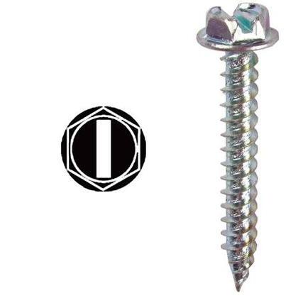 Sheet Metal Screw, # 12 x 1-1/2", Hex Washer Head, Slotted, Steel, 50/PK