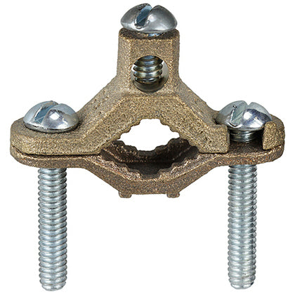 Bare Ground Clamp, 1-1/4" - 2", Bronze