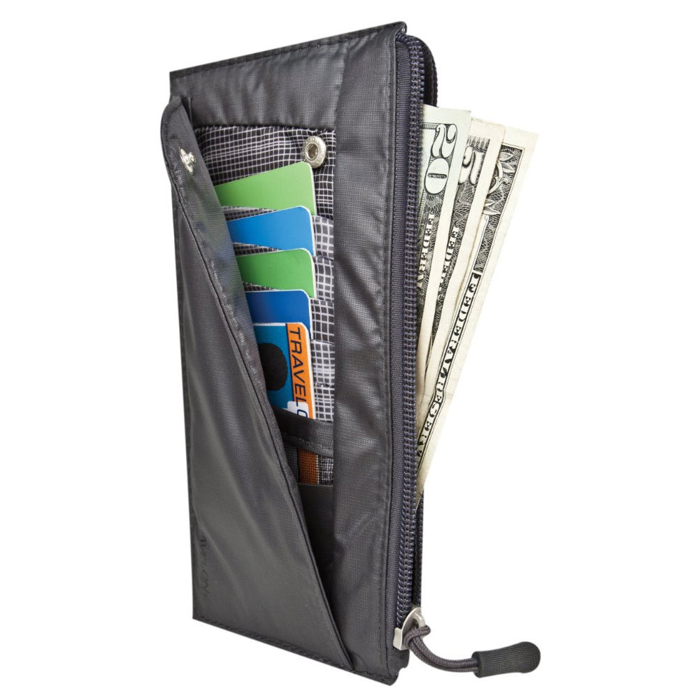 Travelon Safe ID Hack-Proof Large Credit Card Wallet w/ RFID Blocking, Dark Gray