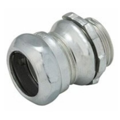 EMT Compression Connector, Steel, 1/2 inch