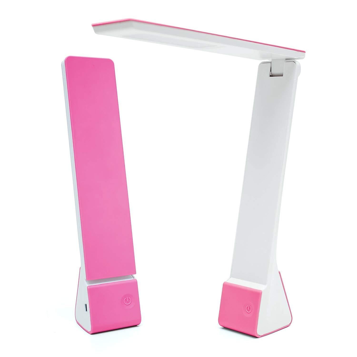 Portable LED OTT Desk Lamp with Rechargeable Small Lamp Travel Size 3 Lighting Choices (Read/Study/Relax) Durable 25 Year Life (Rose) - NORTH FIRST PLUS, LLC