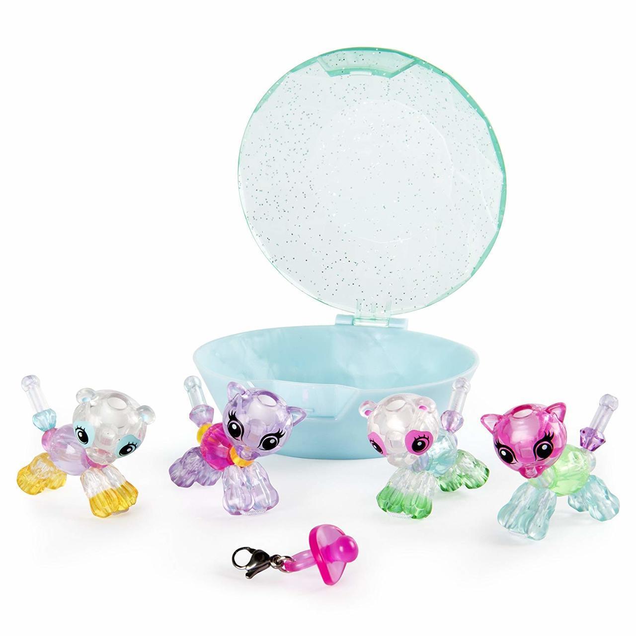 Twisty Petz - Babies 4-Pack Pandas and Kitties Collectible Bracelet Set - Fuzzy Panda - Wuzzy Panda - Buttons Kitty - Bows Kitty