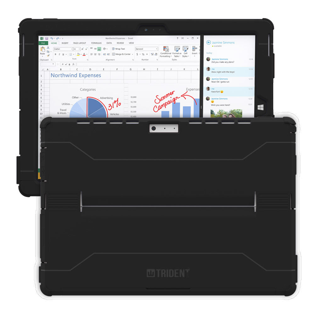 Trident Cyclops Protective Case for Microsoft Surface 3 Black