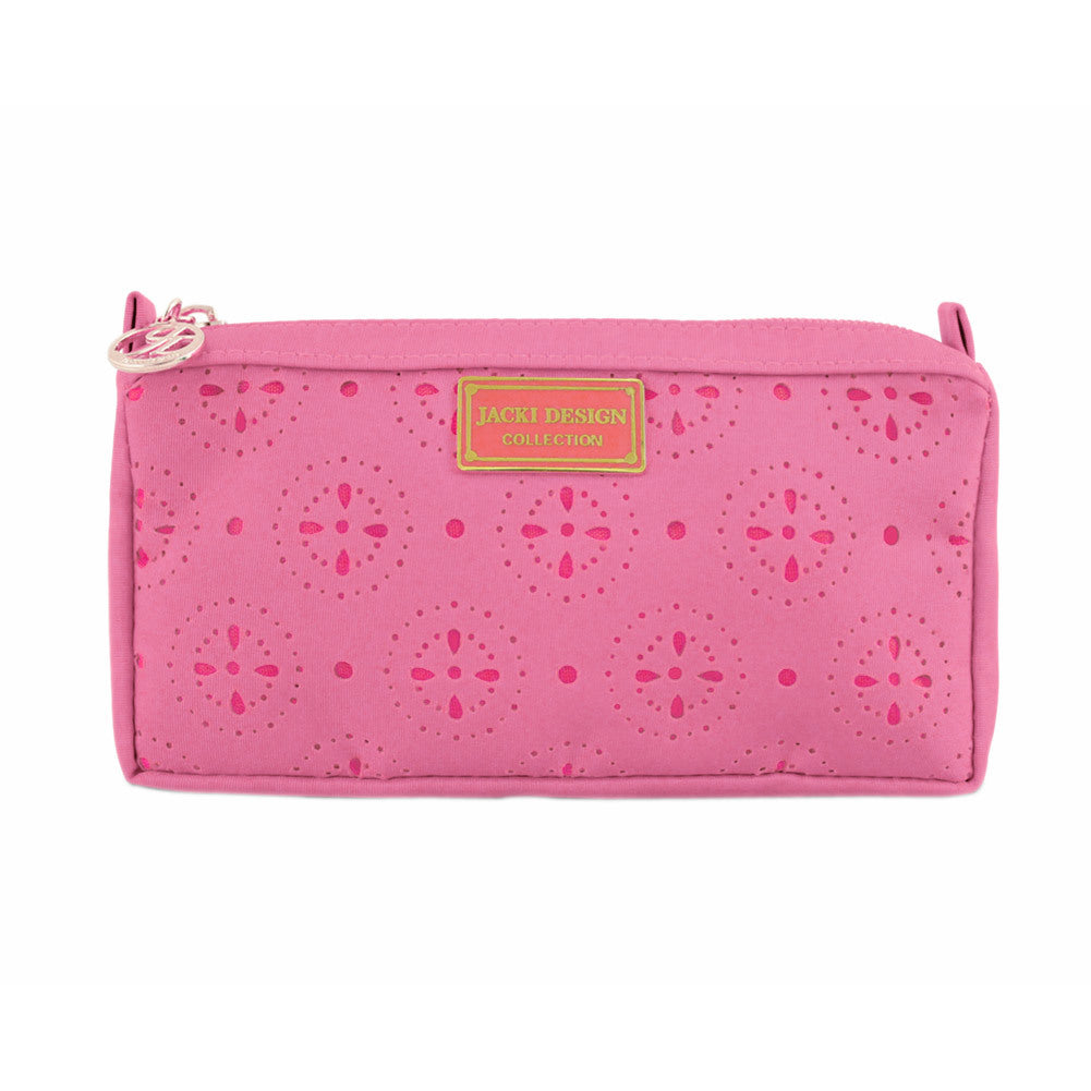 Jacki Design Cosmopolitan Compact Cosmetic Bag, Coral