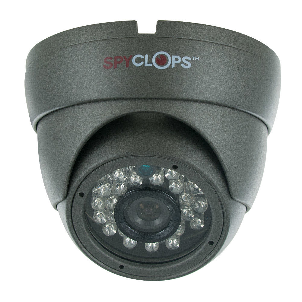 Spyclops MINIDOMEG Gray Mini-Dome Indoor 24 IR Nightvision CCTV Security Camera