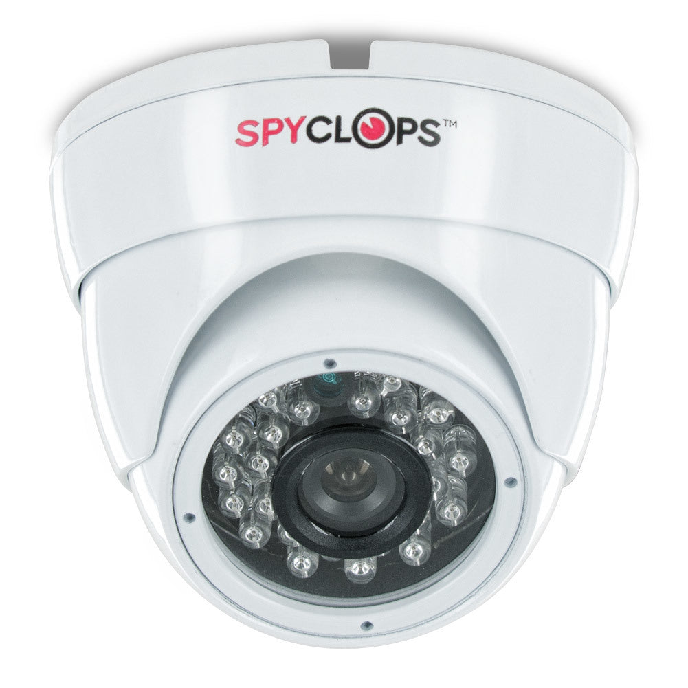 Spyclops MINIDOMEW White Mini-Dome 24 IR Nightvision Indoor CCTV Security Camera