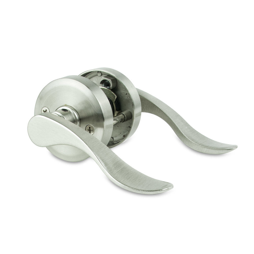 Atlas Wave Style Hall & Closet Door Levers, Satin Nickel