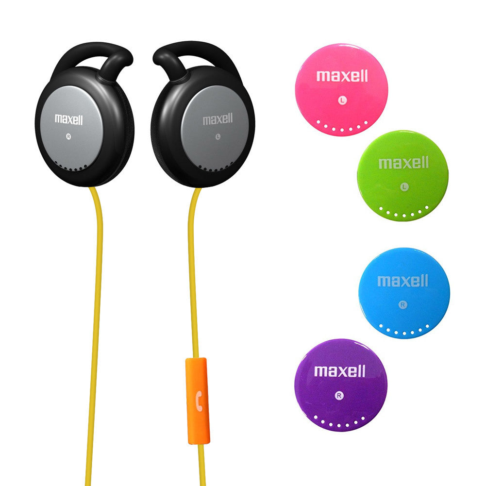 Maxell Action Kids Kid Safe Earclips On-Ear Headphones with Microphone