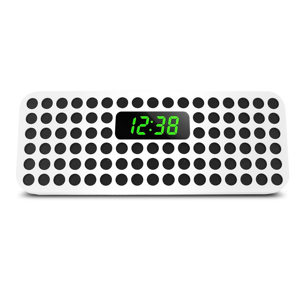 Philips Bluetooth Wireless Speaker with Clock Display, White (Refurbished)