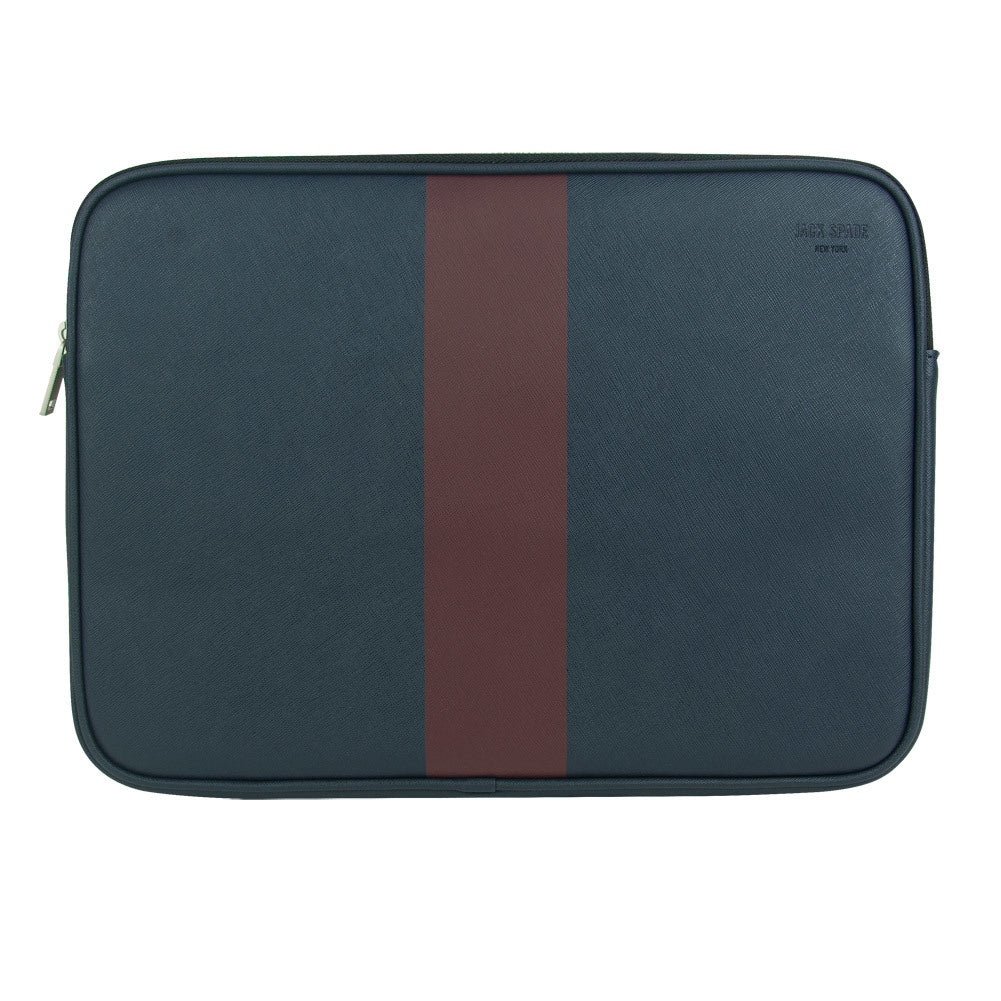 Jack Spade 13 Racing Stripe Sleeve (Navy/Burgundy)