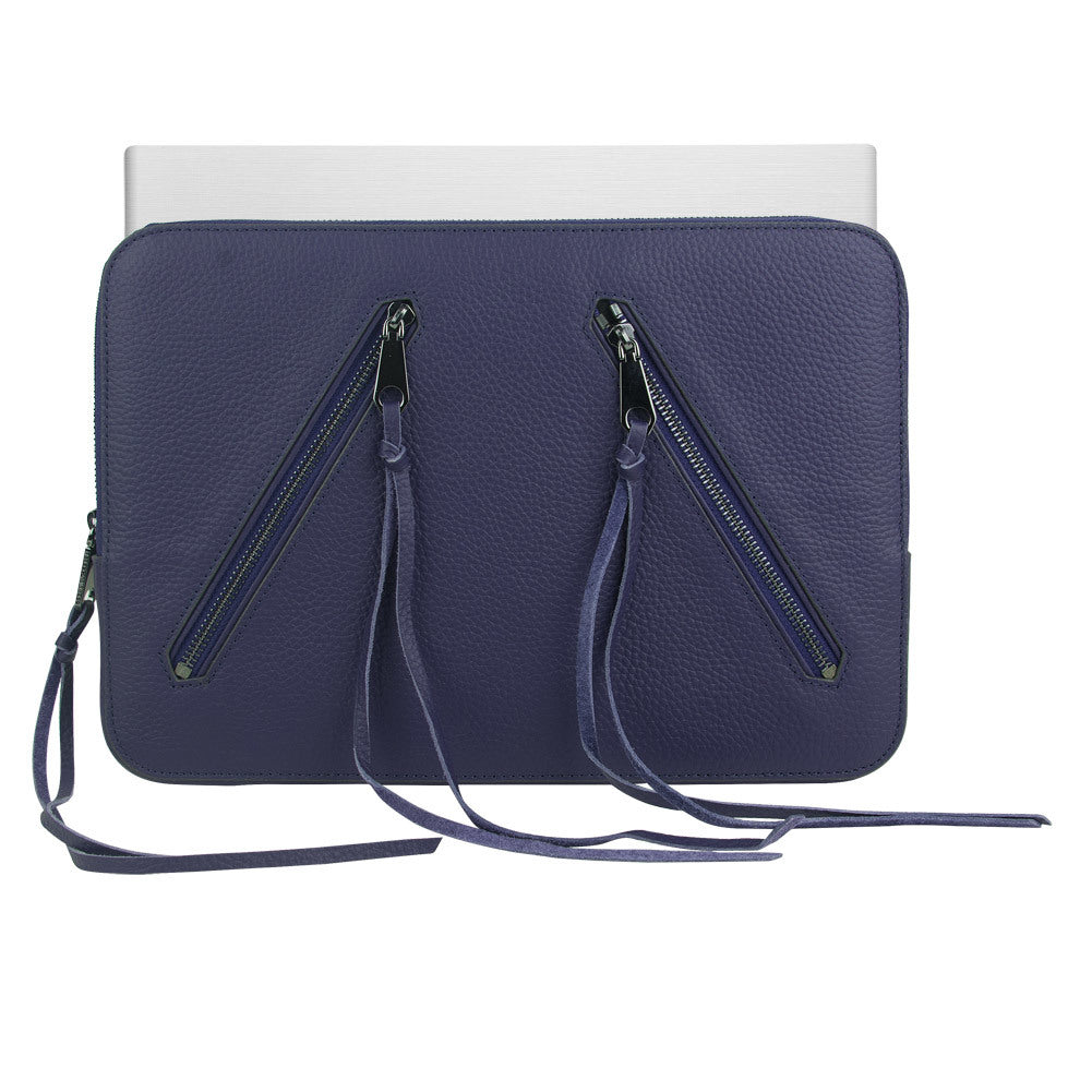 Rebecca Minkoff Moto 13 Sleeve - Eclipse Pebble Leather