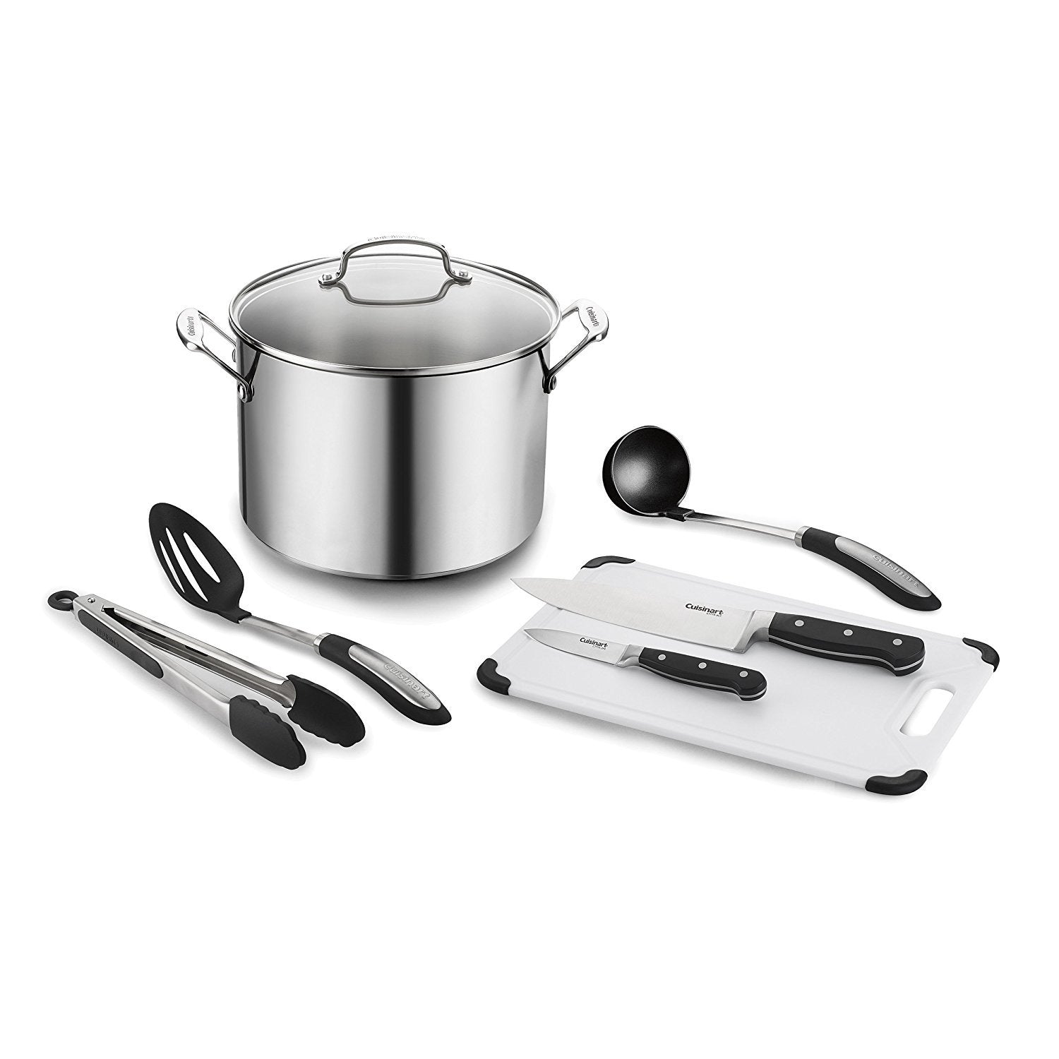 Cuisinart Chef"s Classic Stainless 10 Qt. Stockpot with Essential Tools