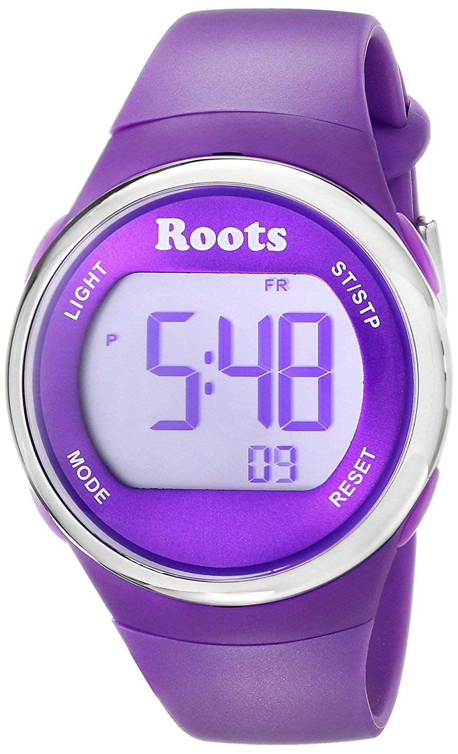 Roots Cayley Womens Resin Strap Digital Chronograph Watch Backlight Alarm Purple