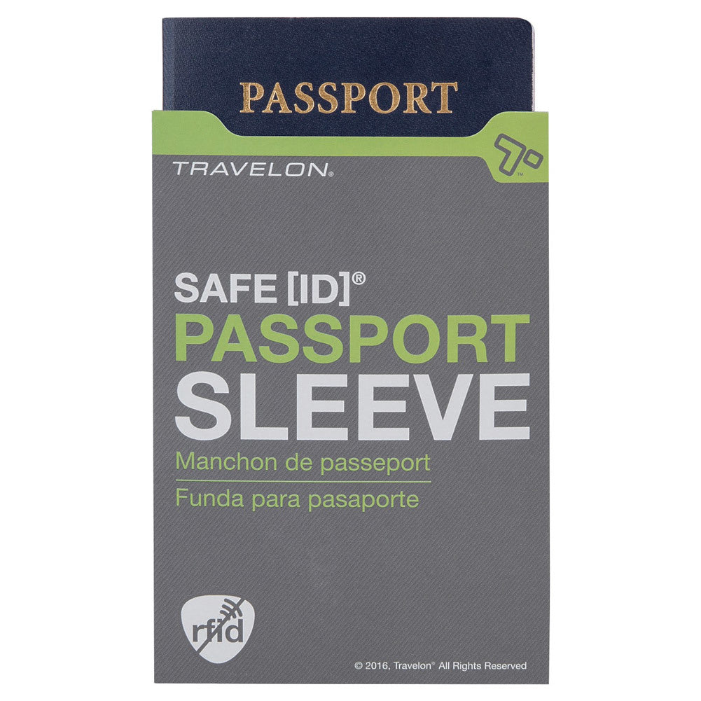 Travelon SafeID RFID Blocking Passport ID Protected - Gray, 2Pack