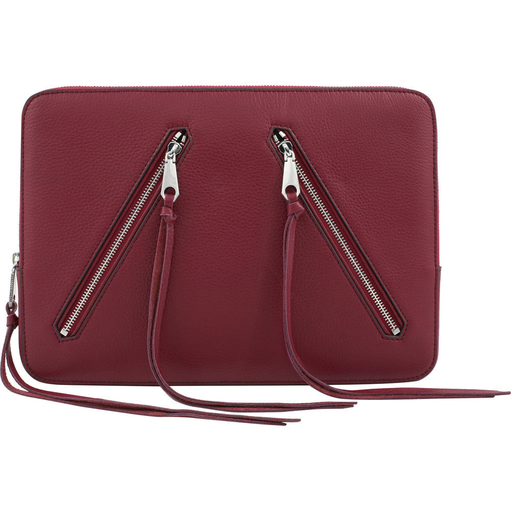 Rebecca Minkoff Moto 13 Sleeve - Red Pebble Leather