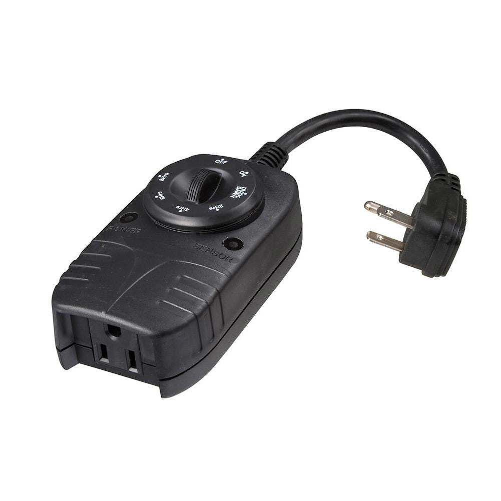 Westek TM14DOLB Outdoor Daily Photocell Timer 1-Outlet Self-Adjusting - Black