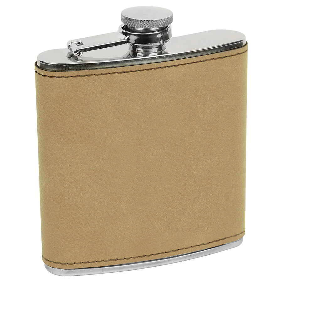 Erie 216 6oz. Leatherette Wrapped Stainless Steel Flask (FSK615)