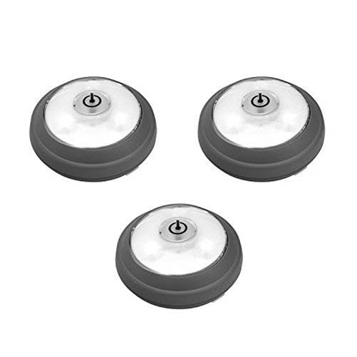 AmerTac LPL623 3-Pack LED Swiveling Puck Lights - Dark Grey
