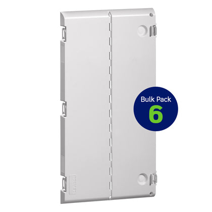 28" Vented Hinged Door, Plastic, 6 Pack, White