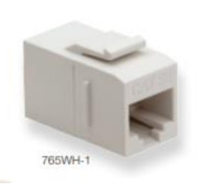 Cat6 Keystone Coupler, F to F, White UTP