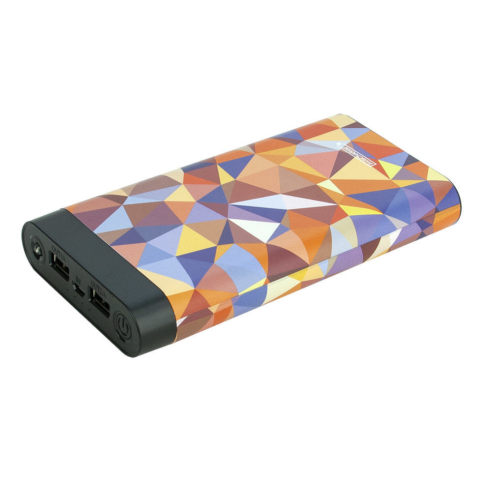 InstaCHARGE 16000mAh Dual USB Power Bank Portable Battery Charger Geometric