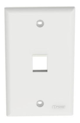 Wallplate, Vertical, 1-Gang, 1-Port, Box Mount, NetKey, White