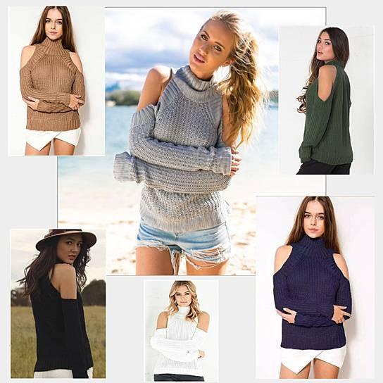 Hug Me Soft Cold Shoulder Sweater Top