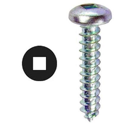 Sheet Metal Screw, # 8 x 1-1/4", Pan Head, Square Drive, Steel, 100/PK