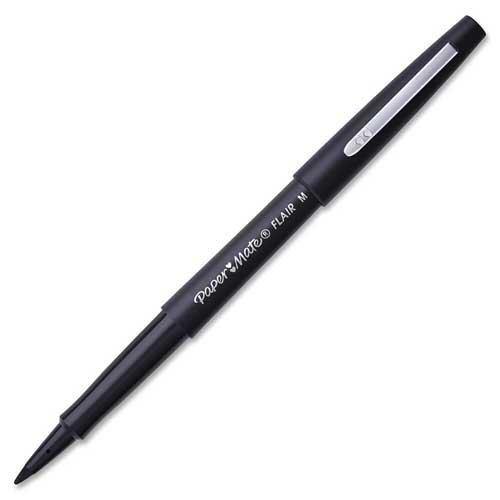 Paper Mate Flair Felt Tip Pens, Medium Point 0.7 mm (2-Dozens, Black) - NORTH FIRST PLUS, LLC