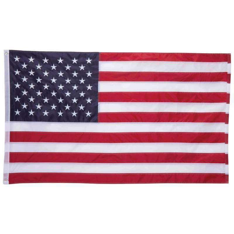 5' x 3' 100% Oxford Nylon Embroidered USA Flag - NORTH FIRST PLUS, LLC