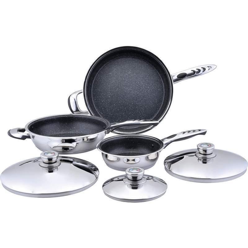 6pc High-Quality, Heavy-Gauge Stainless Steel Non-Stick Skillet Set - NORTH FIRST PLUS, LLC