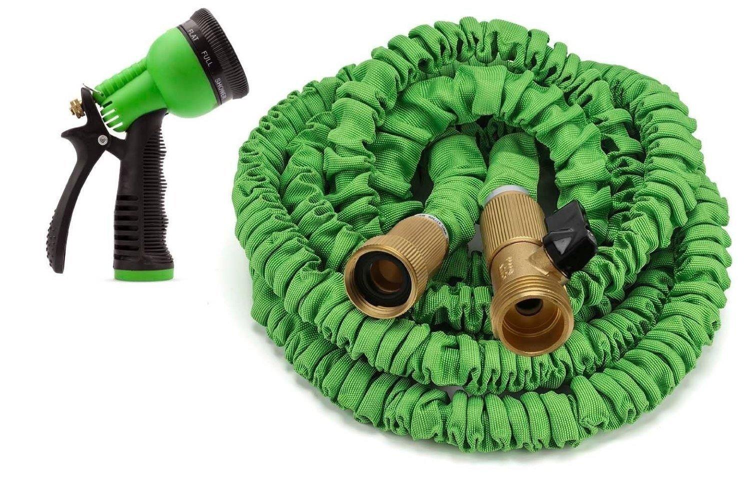 GrowGreen Expandable and Strongest Garden Hose with All Heavy Brass Connectors, 50' - NORTH FIRST PLUS, LLC