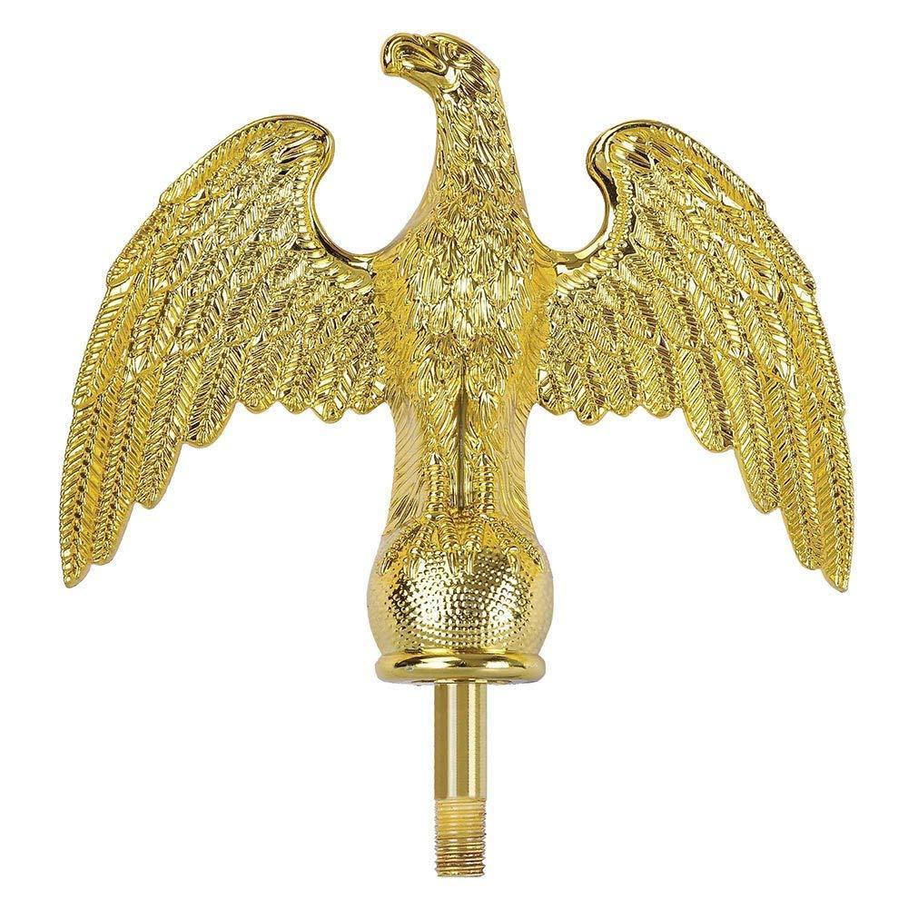 Yeshom Handcrafted Gold Eagle Finial Flagpole Plastic Top for 16'/20'/25' Telescopic Outdoor Yard Garden Flag Pole Paint - NORTH FIRST PLUS, LLC