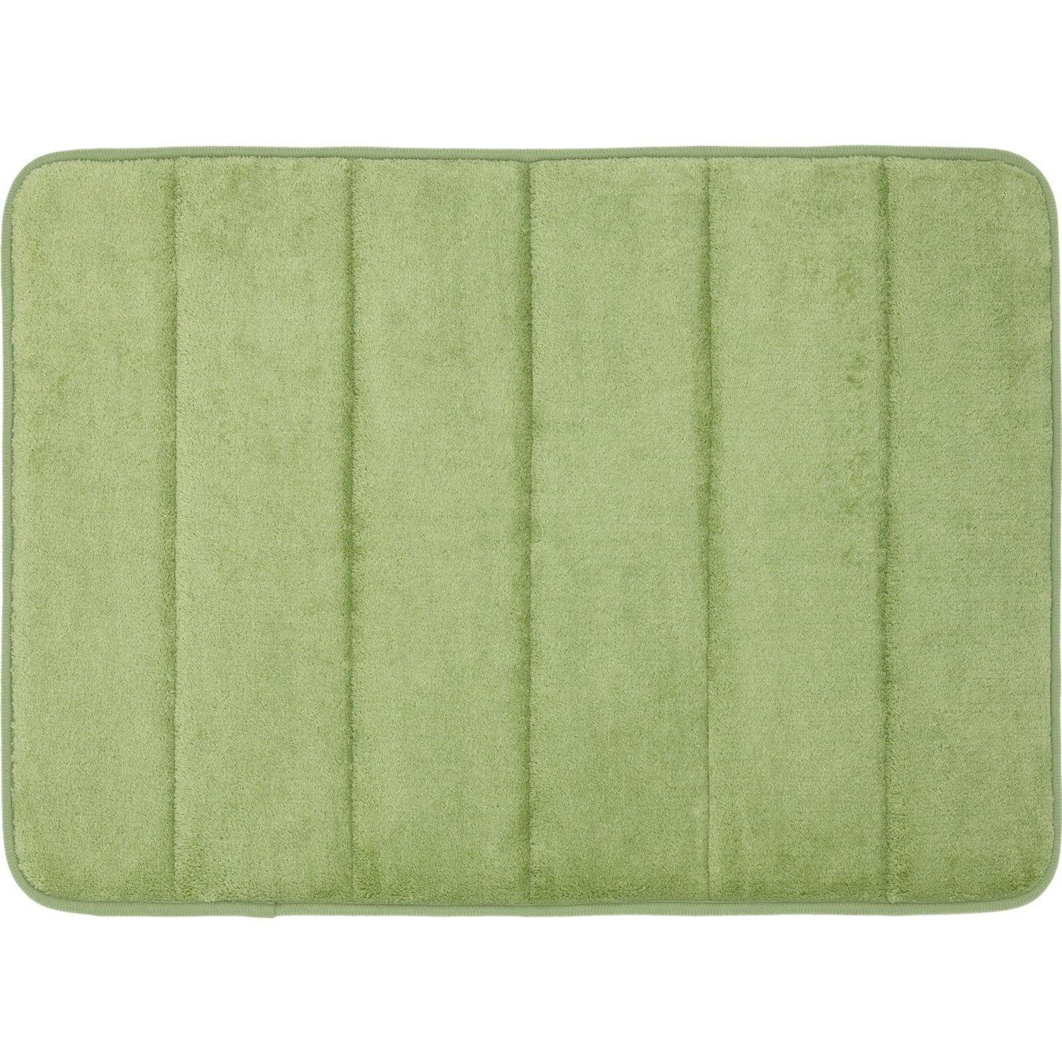 Sweet Home Collection Soft and Absorbent Rug 21" x 34" Microplush Memory Foam Non-Slip Rubber Back Quick Dry Comfortable Bath Mat Sage - NORTH FIRST PLUS, LLC