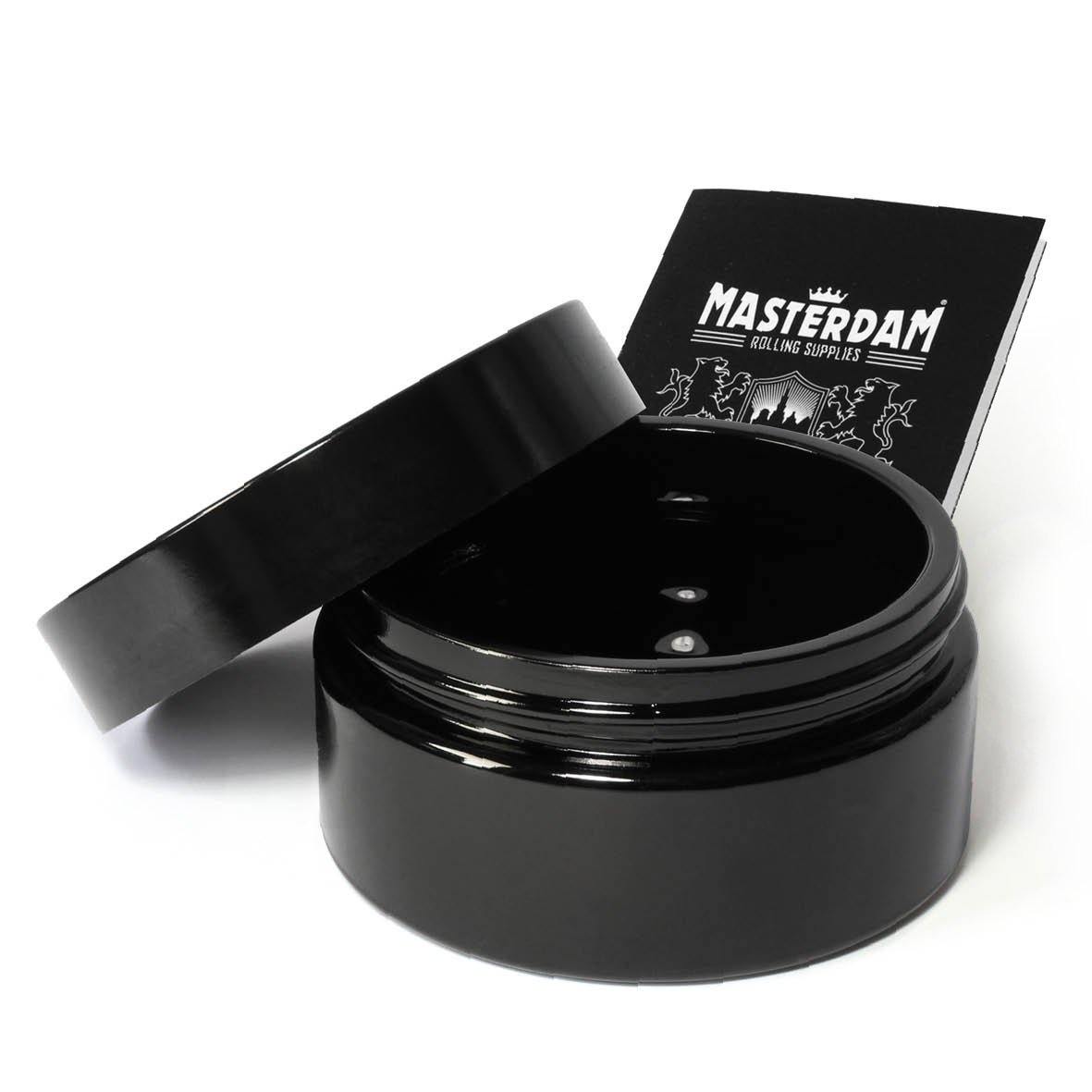 Masterdam Jars 200ml StashShield Ultraviolet Glass Jar - Smell-Proof Ultraviolet Storage Refillable Stash Jar Container Low Profile Wide-Mouth - NORTH FIRST PLUS, LLC