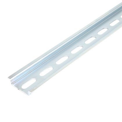 DIN Rail, Slotted, Zinc Plated Steel, 35mm x 7.5mm x 2m