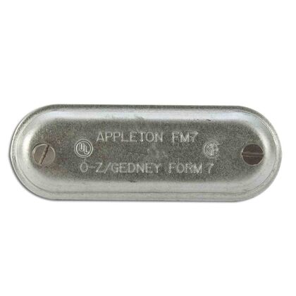 Conduit Body Cover, 3/4", Form 7, Steel