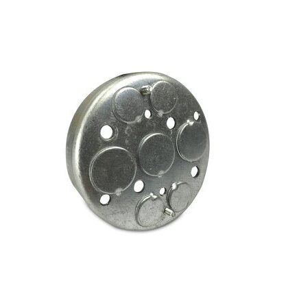 3-1/4" Ceiling Pan, 1/2" Deep, 1/2" and 21/32" KOs, Metallic