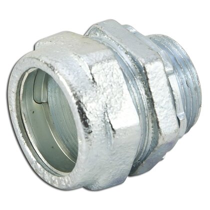 Rigid Compression Connector, 2", Threadless, Malleable