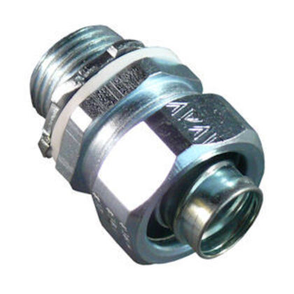Liquidtight Connector, Straight, 3/4", Steel