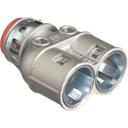 MC/AC Connector, 3/8", Duplex, Zinc Die Cast