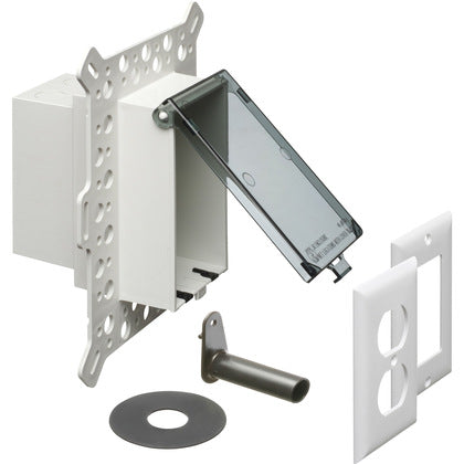 Weatherproof-In-Use Box, 1-Gang, Recessed, Vertical, Non-Metallic, Clear Cover