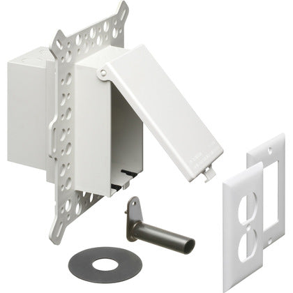 Weatherproof-In-Use Box, 1-Gang, Recessed, Vertical, Non-Metallic,White Cover