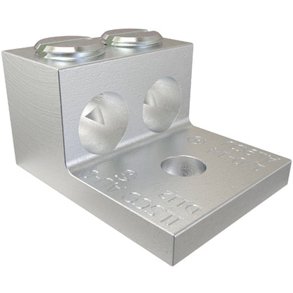 Mechanical Lug, 2-Conductor, 1-Hole Mount, Aluminum, 14 - 1/0 AWG