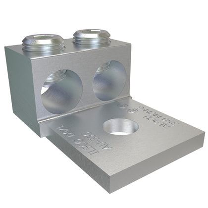 Mechanical Lug, 1-Hole, 2-Conductor, 6 AWG - 350 MCM, 1/2" Stud Size, Aluminum