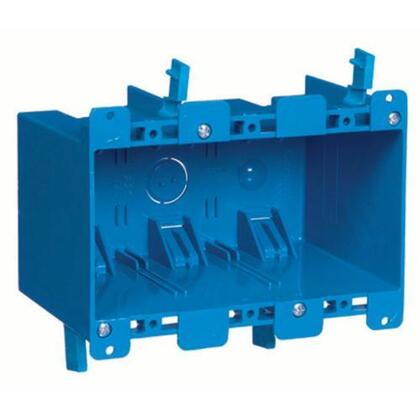 Switch/Outlet Box, 3-Gang, Depth: 3.69", Ear Brackets, Non-Metallic