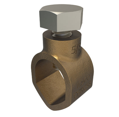 Ground Rod Clamp, Diameter: 5/8", 10 AWG to 2 AWG, Bronze