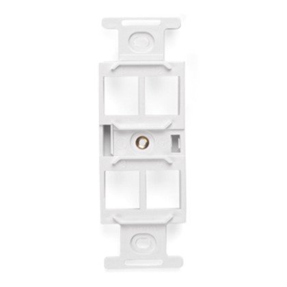 Wallplate Insert, 4-Port Multimedia, Duplex, White