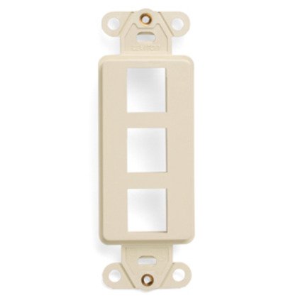 Multimedia Decora Insert, 3-Port, Light Almond