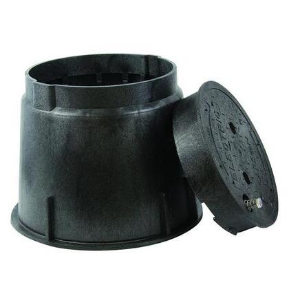Round Pull Box, 9", Black